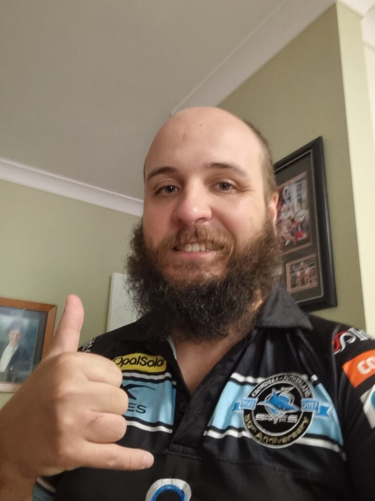 Tim Birnie let his beard go wild