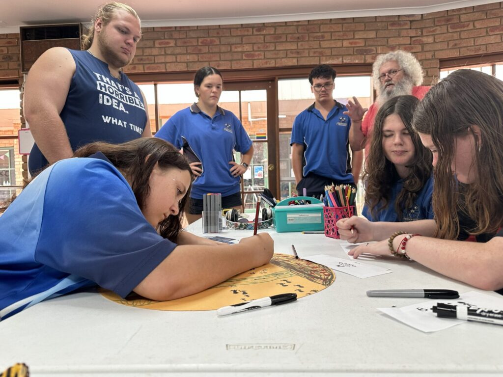 Anganya Mural planning with Uncle Chris Thorne